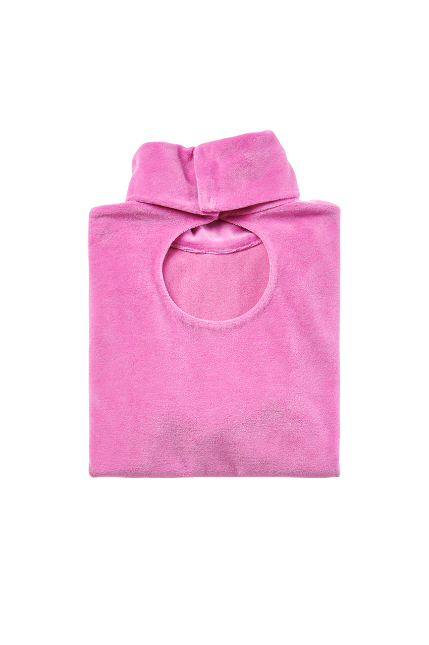 Round Open-Back Turtle Neck [PINK]