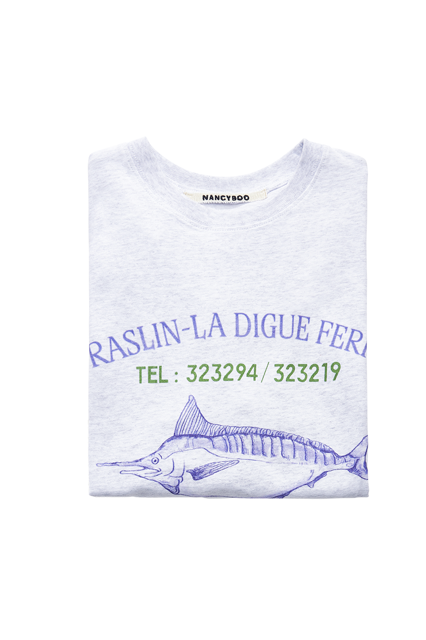 PLASLIN-LA DIGUE FERRY T-Shirt [OATMEAL]