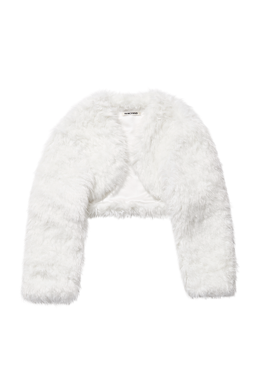 Fur Bolero Cardigan [WHITE]